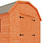 INSTALLED - 6 x 8 (1.75m x 2.35m) Wooden T&G Dutch Barn / Garden Shed + 2 Windows (12mm T&G Floor and Roof) (6ft x 8ft) (6x8)