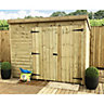INSTALLED 7 x 7 WINDOWLESS Garden Shed Pressure Treated T&G PENT  Shed + Double Doors (7' x 7' / 7ft x 7ft) (7x7)