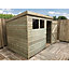 INSTALLED 8 x 3 Garden Shed Pressure Treated T&G PENT  Shed - 2 Windows + Single Door (8' x 3' / 8ft x 3ft) (8x3)