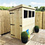 INSTALLED 8 x 3 Garden Shed Pressure Treated T&G PENT  Shed - 3 Windows + Side Door (8' x 3' / 8ft x 3ft) (8x3)