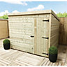 INSTALLED 8 x 3 WINDOWLESS Garden Shed Pressure Treated T&G PENT  Shed + Single Door (8' x 3' / 8ft x 3ft) (8x3)