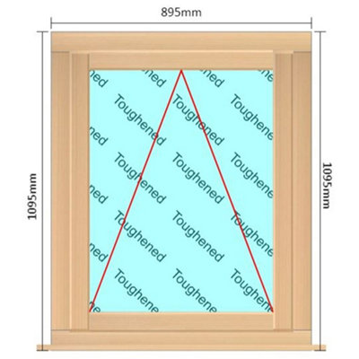 INSTALLED 895mm (W) x 1095mm (H) Wooden Stormproof Window - 1 Window ...