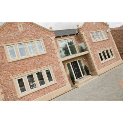 INSTALLED 895mm (W) x 1245mm (H) PVCu StormProof  - 1 Opening Window (RIGHT) - Top Opening Window (LEFT) -  Safety Glass - White