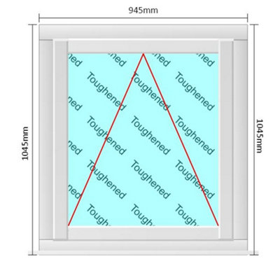 INSTALLED 945mm (W) x 1045mm (H) PVCu StormProof Window - 1 Opening ...