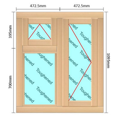 INSTALLED 945mm (W) x 1095mm (H) Wooden Stormproof Window - 1 Opening ...