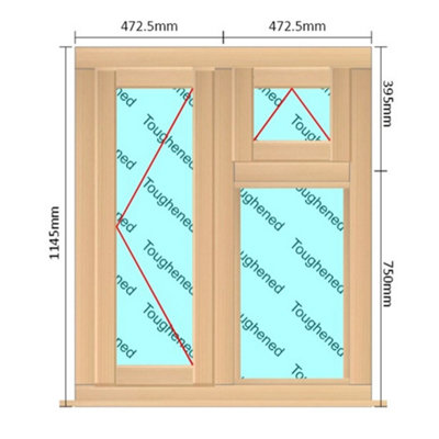 INSTALLED 945mm (W) x 1145mm (H) Wooden Stormproof Window - 1 Opening ...