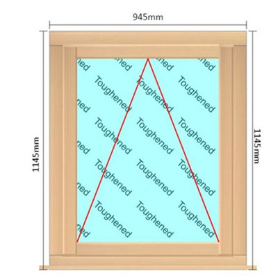 INSTALLED 945mm (W) x 1145mm (H) Wooden Stormproof Window - 1 Window ...