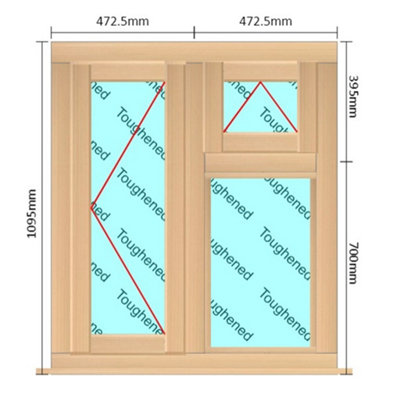 INSTALLED 995mm (W) x 1045mm (H) Wooden Stormproof Window - 1 Opening ...
