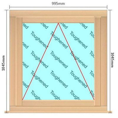 INSTALLED 995mm (W) x 1045mm (H) Wooden Stormproof Window - 1 Window ...