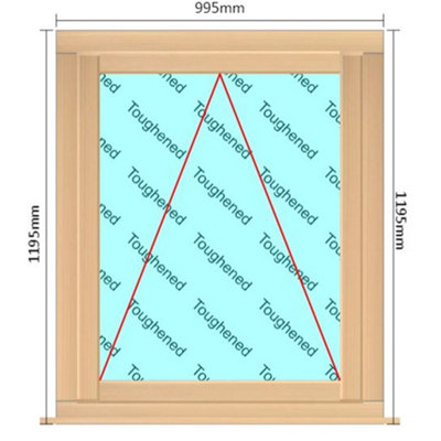 INSTALLED 995mm (W) x 1195mm (H) Wooden Stormproof Window - 1 Window ...