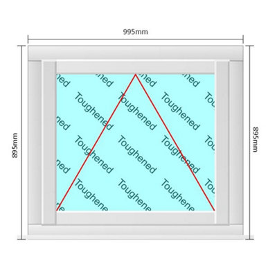 INSTALLED 995mm (W) x 895mm (H) PVCu StormProof Window - 1 Opening ...