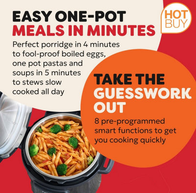 Instant Pot Duo Easy Multi-Cooker 5.7L 8-in-1 Pressure Cooker, Slow ...