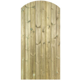 Instow Curved Tongue & Groove Side Gate - 1500mm High x 1000mm Wide - Right Hand Hung