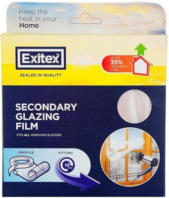 Insulating Film for Windows, Transparent Glazing Film 4.5m2 (3m x 1.5m)