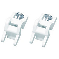 Integra Monorail & Decorail End Stop (Pack of 2) White/Silver (One Size)