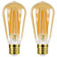 Integral 5W LED Filament Lamp - Ultra Warm 1800K Dimmable Energy Saving Bulb 2 Pack