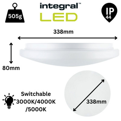 Integral LED 16W Ceiling or Wall Light 338mm Diameter CCT Adjustable