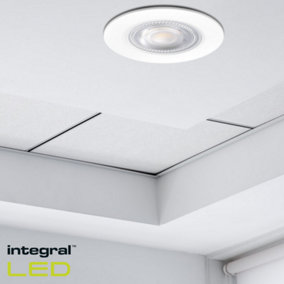 Integral LED Downlight 5.5W 510lm 68mm Cut Out Dimmable 3000K - White (4 Pack)