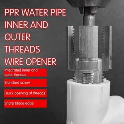 Integrated Pipe Threading Kit | Internal & External Cutter For PVC Pipe | Chromium Moly Steel Dies