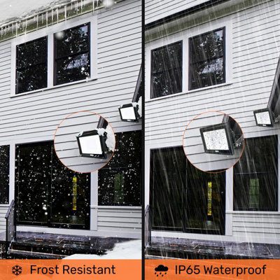 Integrated PIR LED floodlight with faster connector 10W, 1000 Lumens, IP65, Day Light 6500K
