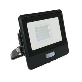 Integrated PIR LED floodlight with faster connector 20W, 2000 Lumens, IP65, Day Light 6500K