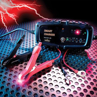 Intelligent 6V/12V Battery Charger, Microprocessor-Controlled, LED ...