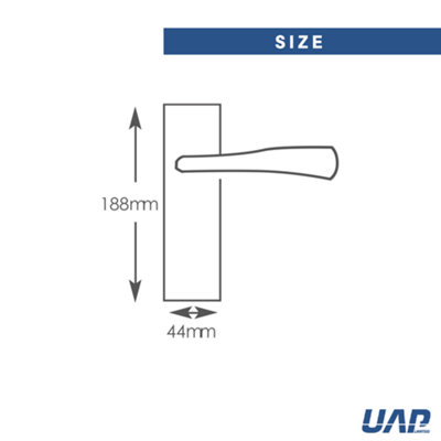 Intelligent Hardware - Durable Internal Door Handle with Lock - Ritz Lever - Polished & Satin Chrome Dual Finish