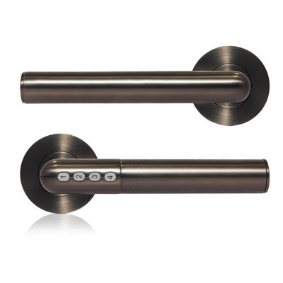 Intelligent Hardware Electronic Smart Door Handle with Code & Bluetooth - Black