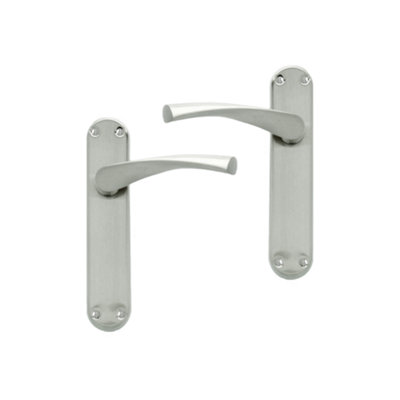 Intelligent Hardware - Internal Door Handle - E-Zeta - Lever on Backplate - Lever Bathroom Furniture -  Polished Chrome