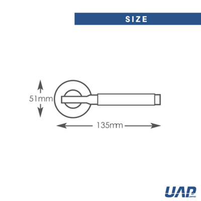Intelligent Hardware - Internal Door Handle - Pair - Lever on Round Rose - Knurled Developer - Polished Chrome