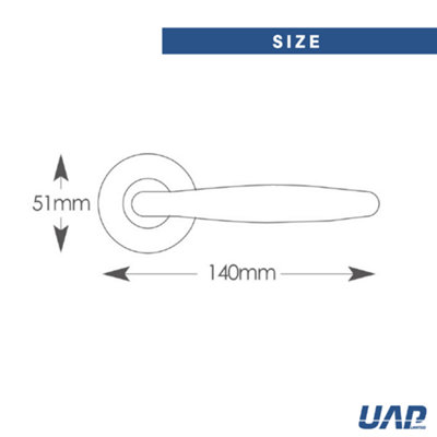 Intelligent Hardware - Internal Door Handle - Pair - Lever on Round Rose - Lancer Developer - Polished/Satin Nickel
