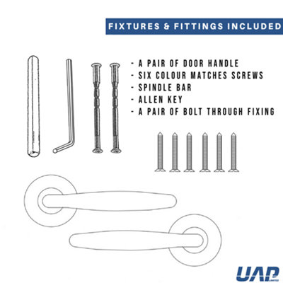 Intelligent Hardware - Internal Door Handle - Pair - Lever on Round Rose - Lancer Developer - Polished/Satin Nickel