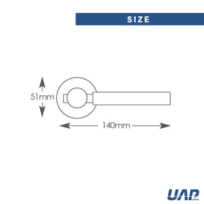 Intelligent Hardware - Internal Door Handle - Pair - Lever on Round Rose - Laser - Polished/Satin Chrome