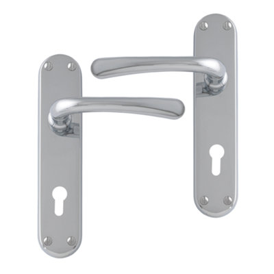 Intelligent Hardware - Internal Door Handle - Palace - Lever on Backplate - Lever Lock Furniture - Chrome Price Comparisons | Compare The Build