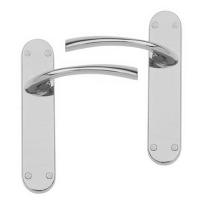 Intelligent Hardware - Internal Door Handle - Scimitar - Lever on Backplate - Lever Latch Furniture - Chrome