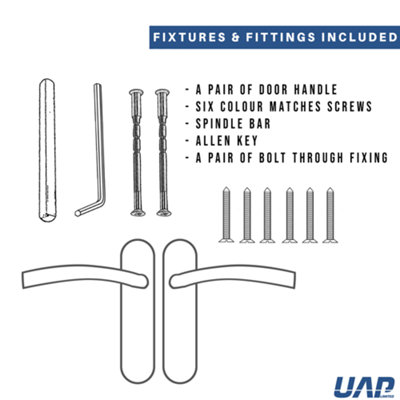 Intelligent Hardware - Internal Door Handle - Scimitar - Lever on Backplate - Lever Lock Furniture - Chrome