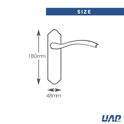 Intelligent Hardware - Internal Door Handle - Windsor - Lever on Backplate - Lever Latch Furniture - Polished/Satin Chrome