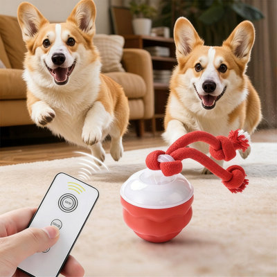 Interactive Dog Toy with Remote Control & Barking Sound-BLUE
