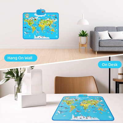 Interactive Talking World Animal Map for Kids 105 plus Animal Sounds ...
