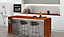 INTERBUILD Karri worktop finger-jointed Straight edge, clear oiled,  2000x800x26mm