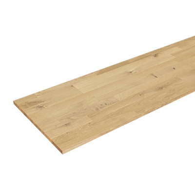 INTERBUILD Oak Rustic Worktop, clear oiled, 2200x635x26mm | DIY at B&Q