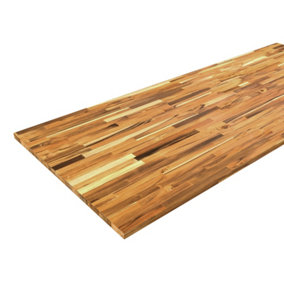 INTERBUILD REAL WOOD Teak Panel B/C Grade FJ Straight Edge 2000x800x26mm, Clear Oil