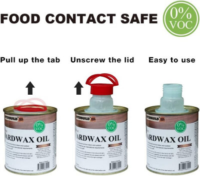 INTERBUILD REAL WOOD worktop Oil 0% VOC 250ml Dark Walnut Hardwax