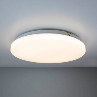 Intergrated LED 3 Step Colour Change Ceiling Flush Light DIY at B Q