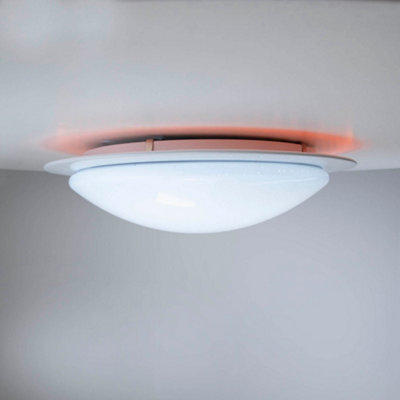 Intergrated LED 42cm Sparkle Effect RGB Ceiling Flush Light