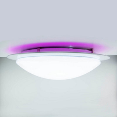 Intergrated LED 42cm Sparkle Effect RGB Ceiling Flush Light