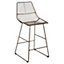 Interioirs by Premier Bronze Metal Wire Bar Chair, Sturdy Metal Chair for Bar, Breakfast Wire Chair for Home