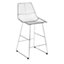 Interioirs by Premier Chrome Metal Wire Bar Chair, Sturdy Metal Chair for Bar, Breakfast Wire Chair for Home
