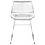 Interioirs by Premier Small Chrome Metal Wire Chair, Sturdy Metal Chair for Kitchen, Outdoor Tapered Metal Chair for Patio, Lawn