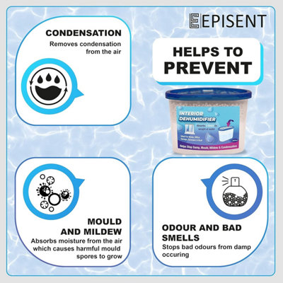 Interior Dehumidifier Damp Moisture 500ml - Pack of 5 - 3
